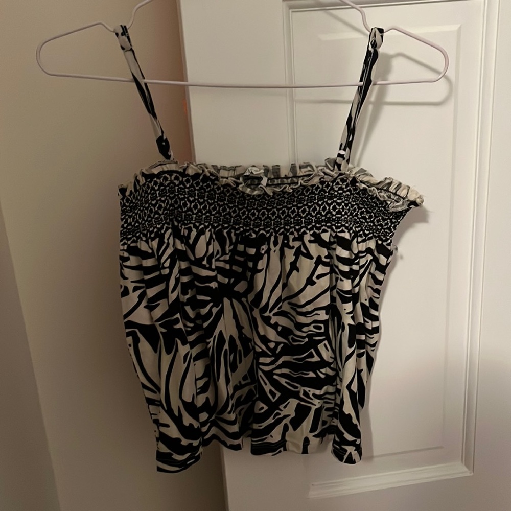 Zebra Print Flowy Top